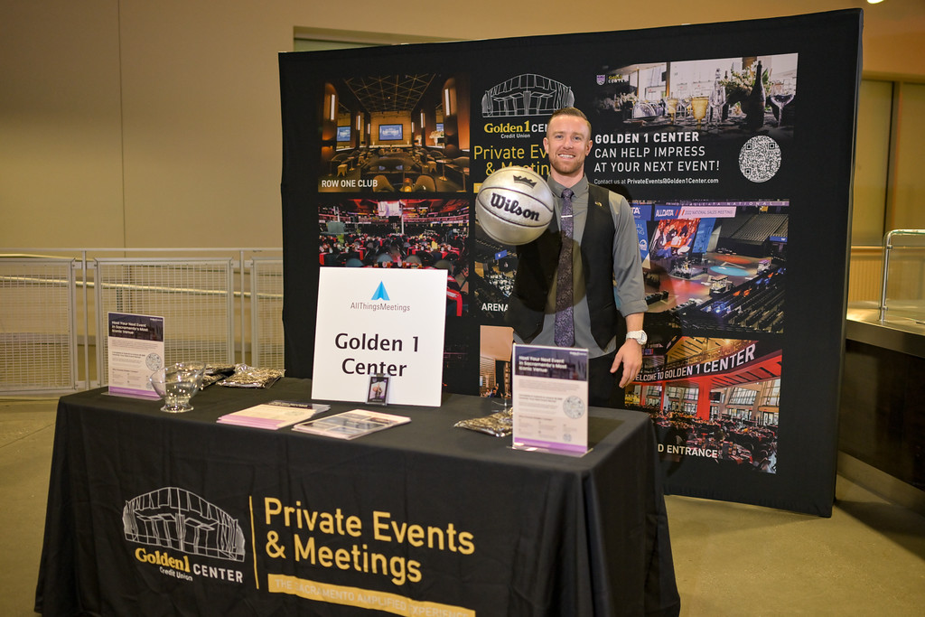 Golden 1 Center booth at All Things Meetings Sacramento