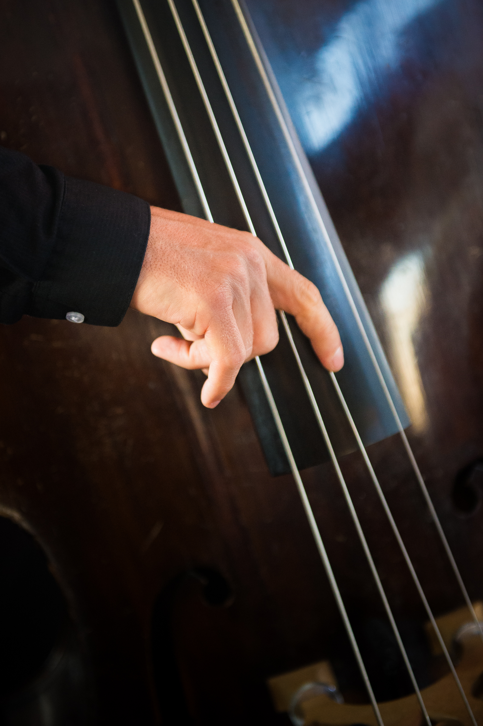 Cellist performing during a cocktail reception